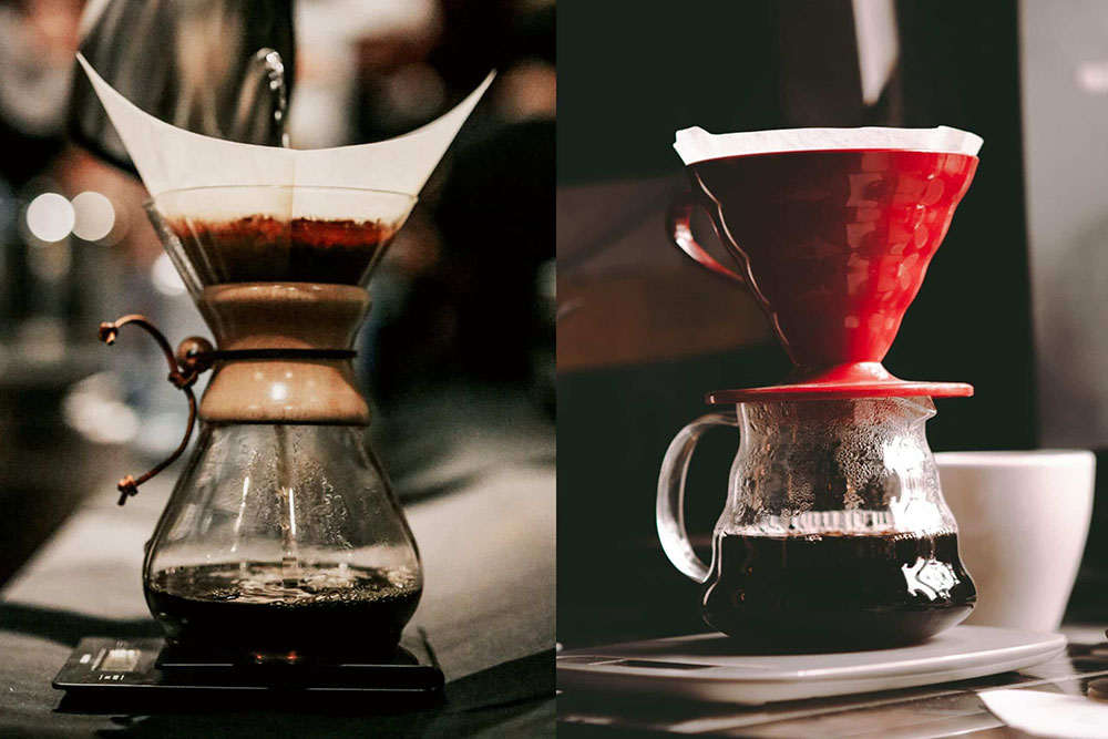 تفاوت قهوه ساز کمکس و قهوه ساز V60